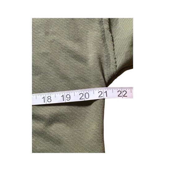 Caslon Womens Split-Neck Long- Sleeve Collared Sweatshirt Green Sz M - Picture 5 of 5